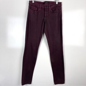 Joe's Jeans Coated Bordeaux The Skinny Jeans Burgundy Women's Size 29